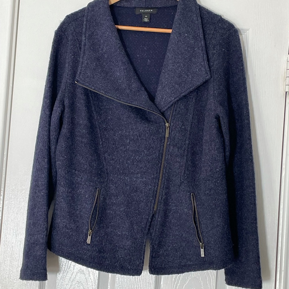 Halogen Blue Zip Up Jacket